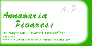 annamaria pivarcsi business card